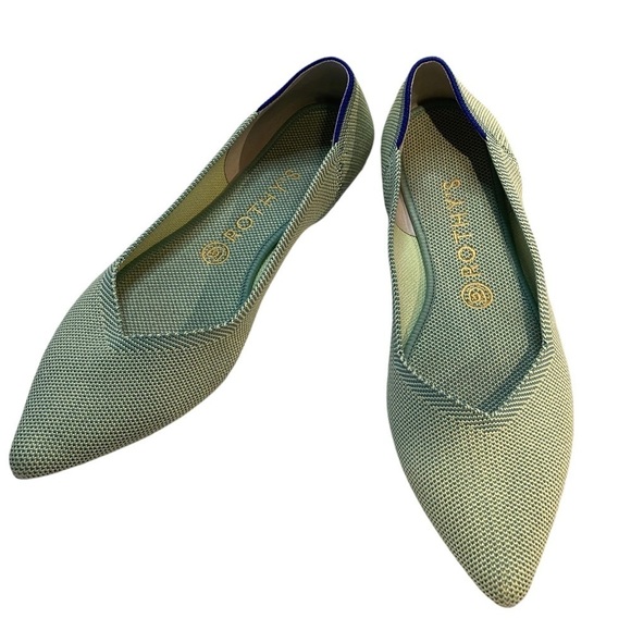 Rothy’s The Point Special Edition Mint Green Sz 9 Knit Flats - Picture 3 of 10
